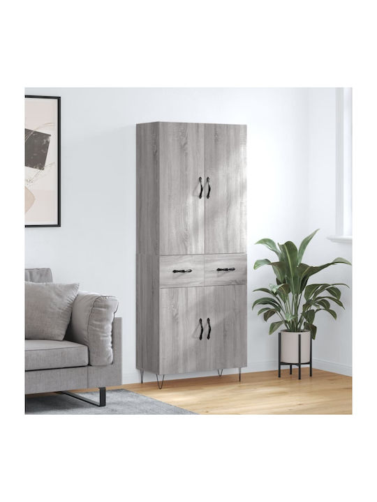 Cabinet de Birou Gri 69.5x34x180cm