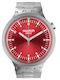 Swatch Unisex Men's Watch 47mm Battery with Silver Metal Bracelet