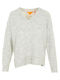 Superdry Women's Long Sleeve Sweater with V Neckline Gray