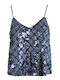 Only Women's Blouse with Straps Blue