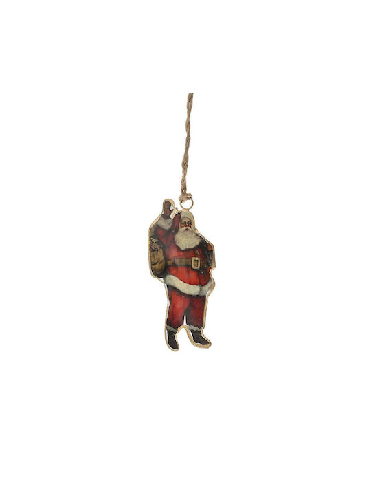 Iliadis Κρεμαστο Christmas Metallic Santa Claus Ornament