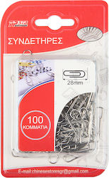 Tpster Set of 100pcs Paper Clips 28mm