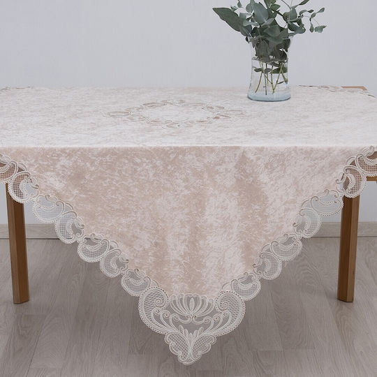 Dimeco Καρέ Τραπεζομάντηλο 2138 Beige 100x100εκ.