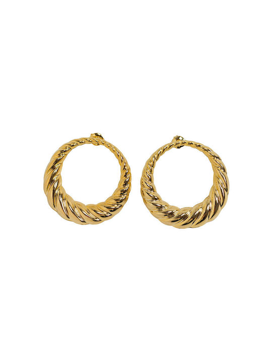 Κοχύλι Earrings Hoops Gold Plated