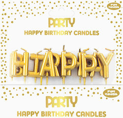 Ooly Birthday Candle Happy Birthday in Silver Color 14-2310-015