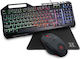 Serioux Tobis 3 σε 1 Gaming Keyboard Set with RGB lighting & Mouse (English US)