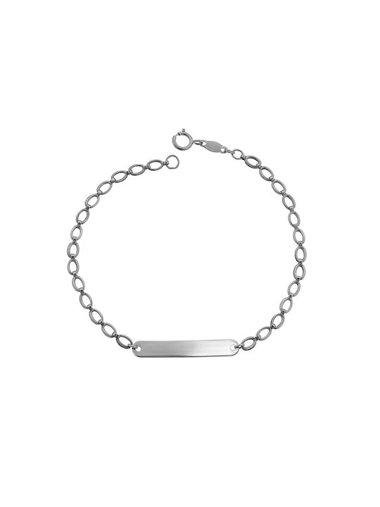 Kids Bracelet ID from White Gold 14K