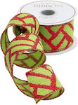 Caspari Christmas Ribbon Green 1pc