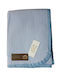 Manterol Casa Blanket Spanish Cot Cotton Light Blue Sky Blue 110x140cm
