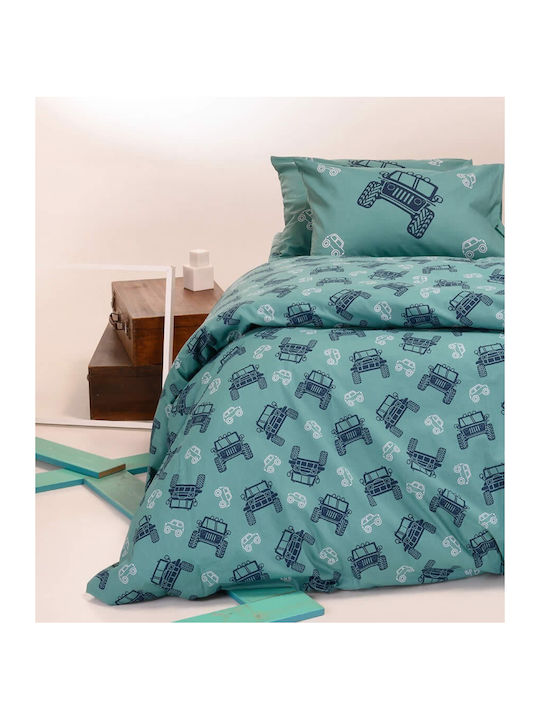 Melinen Kids Cotton Pillowcase Set 50x70cm Aqua