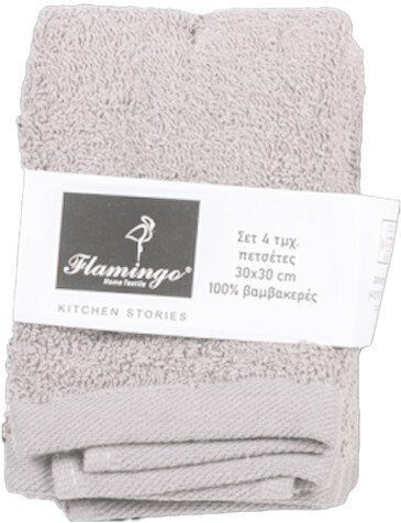 Flamingo Lavete Albe 4 Bucăți Greutate 480gr/m²