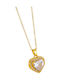 Callajewels Κολιέ με σχέδιο Καρδιά από Επιχρυσωμένο Ατσάλι