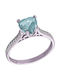Tasoulis Jewellery Collection Единичен камък от Бяло злато 14K