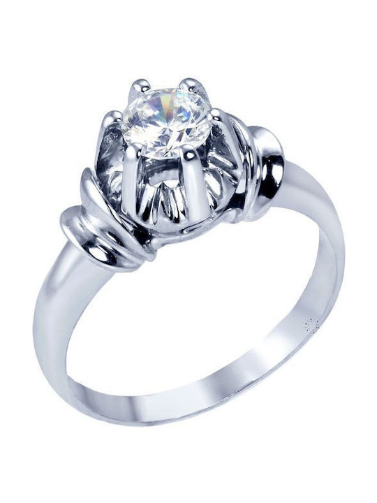 Savvidis Single Stone from White Gold 14K