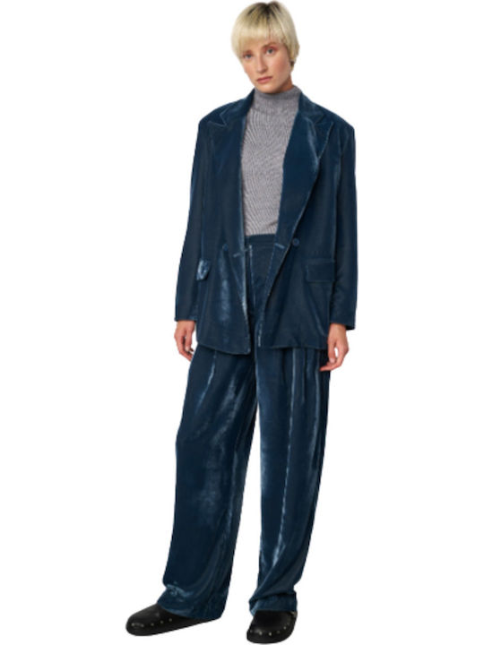 Women's Fabric Trousers Blue