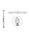 ForHome Metallisch Vorhangstange Einfach 160cm Silber