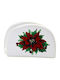 Weihnachtliche Etui für Papierservietten Porzellan Weiß