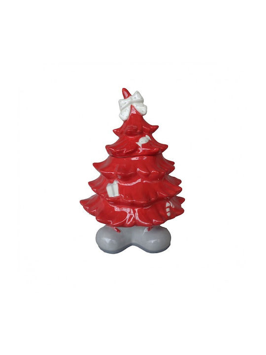 Marva Weihnachts- Vase Keramik Rot B24xL17.5xH24xD16cm. 1Stück