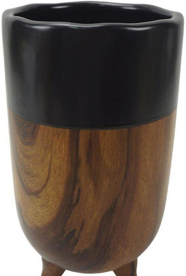 Oriana Ferelli Glass Vase Black 15x27cm