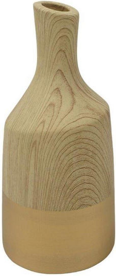Oriana Ferelli Glass Vase Gold Walnut 9.5x20.5cm