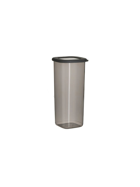 Click Vase General Use with Lid Glass Gray 1pcs