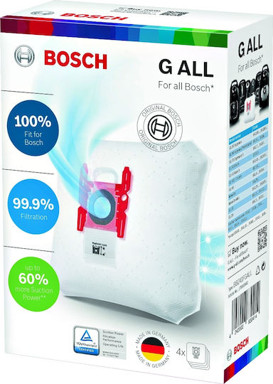 Bosch Σακούλες Σκούπας 4τμχ Συμβατή με Σκούπα Bosch