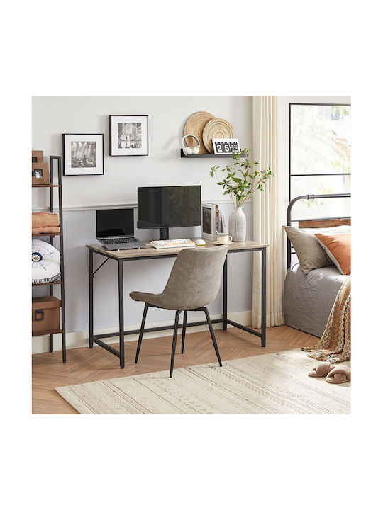 Schreibtisch Holz Gray mit Metallbeinen 120x60x...