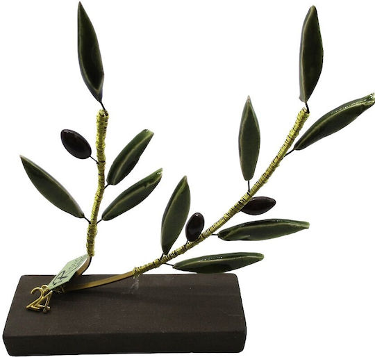 Rozos Ceramics Dekorative Olive aus Kristall 11x14x15cm 1Stück