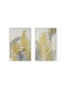 Artekko Wall Decor Glitter Gold Made of Metallic 59.9x3.6x59.9cm
