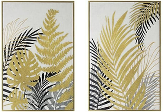 Artekko Wanddekoration Glitzer Gold aus Metall 59,9x3,6x59,9cm