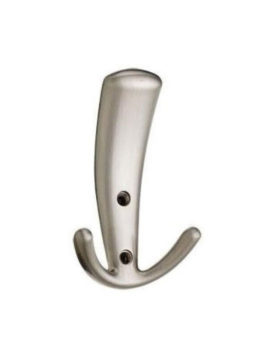 Viobrass Wall Hanger 2720 Metal 2 Hooks Silver 11.3x7.4cm
