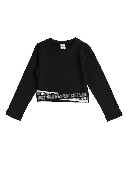 Sprint Children's Blouse Long Sleeve Black