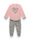 Minerva Kinder Schlafanzug Winterlich Rosa Loved