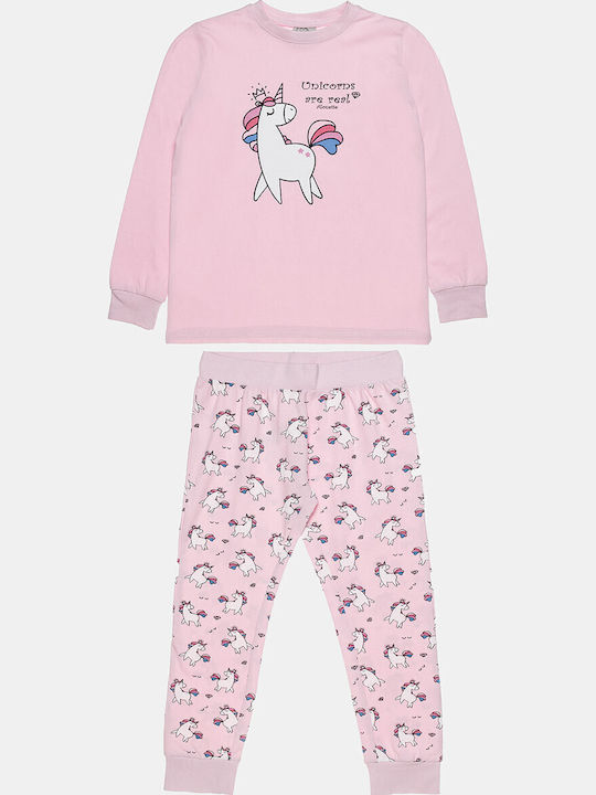 Alouette Kinder Schlafanzug Winterlich Baumwoll Rosa