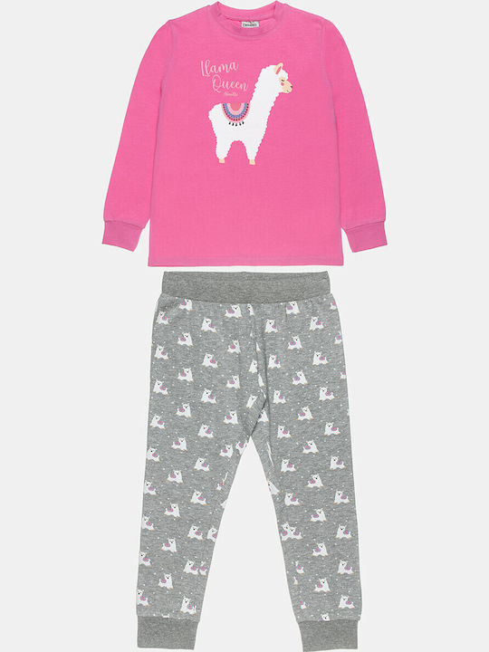Alouette Kinder Schlafanzug Winterlich Baumwoll Rosa