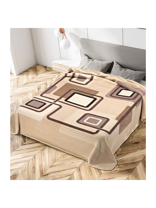 Belpla Ster Blanket Spanish Velvet Queen 220x240cm. Beige 271