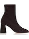 Women's Ankle Boots with Medium Heel Brown