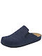 Vesna Men's Leather Printed Slippers Blue