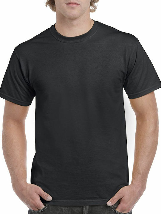 Gildan Ανδρικό Διαφημιστικό T-shirt σε Μαύρο Χρώμα
