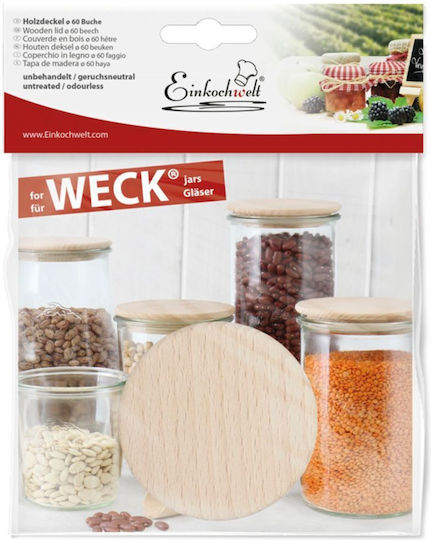 Weck General Use Vase with Lid Wooden Beige