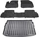 Rezaw Plast Set of Front and Rear Mats 4pcs for Citroen DS7 / DS 2018+ Black