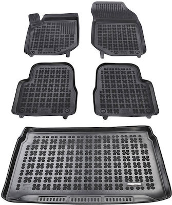 Rezaw Plast Front and Rear Car Mats Set 5pcs made of Rubber for Peugeot 2008 Black