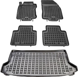 Rezaw Plast Front and Rear Car Mats Set 5pcs made of Rubber for Nissan X-Trail Black