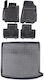 Rezaw Plast Set of Front and Rear Mats 5pcs for Renault Arkana 2021+ Black