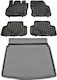 Rezaw Plast Set of Front and Rear Mats 4pcs for Audi Q3 2018+ Black