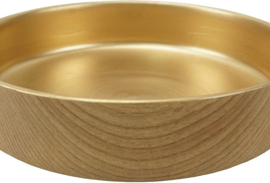 Oriana Ferelli Fruit Bowl Ceramic Gold 25x25x7.5cm