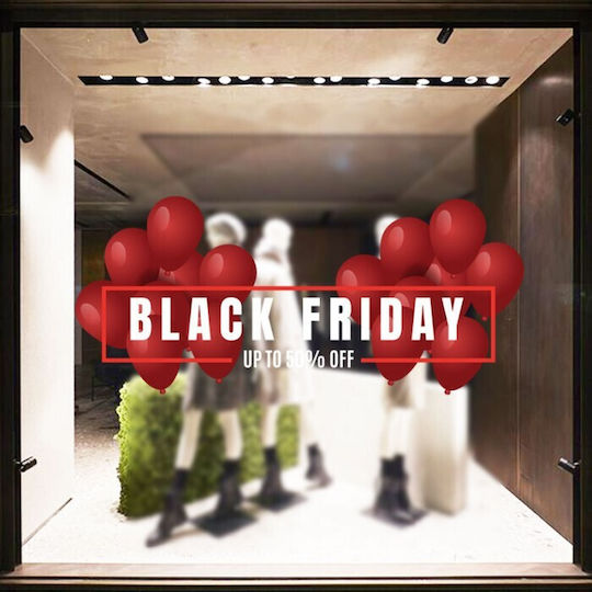 Epigrami Shop Window & Wall Sticker Black Friday 80x20cm Black SA-03-097 1 Piece