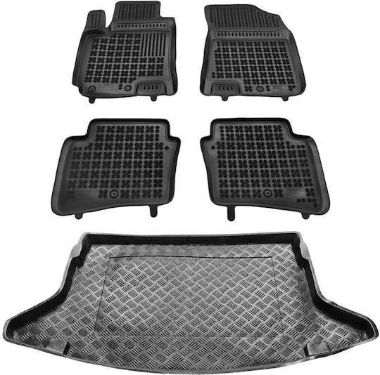 Rezaw Plast Set of Front and Rear Mats 5pcs for Hyundai i20 Black