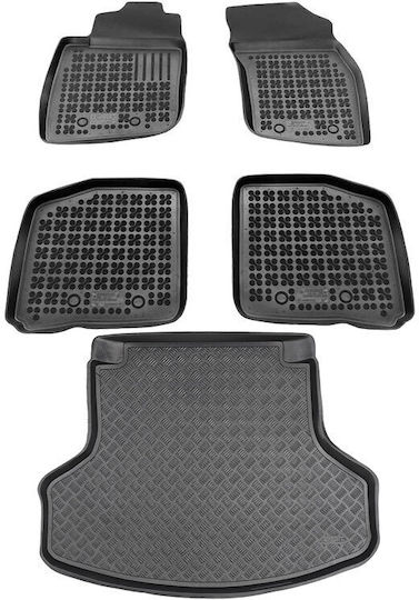 Rezaw Plast Set of Front and Rear Mats 5pcs for Volvo V40 2017+ Black