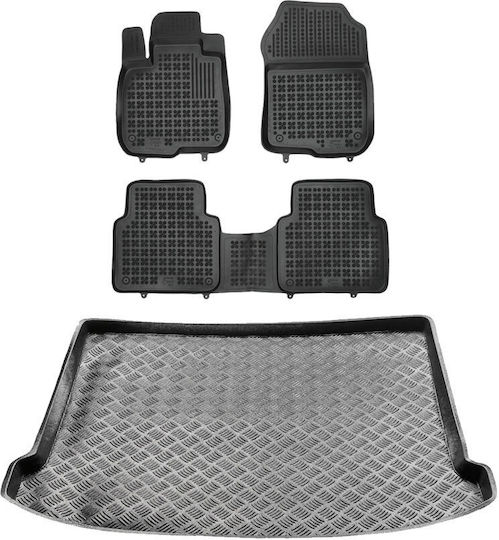 Rezaw Plast Set of Front and Rear Mats 5pcs for Mercedes-Benz V Honda CR-V 2017 2022 Black